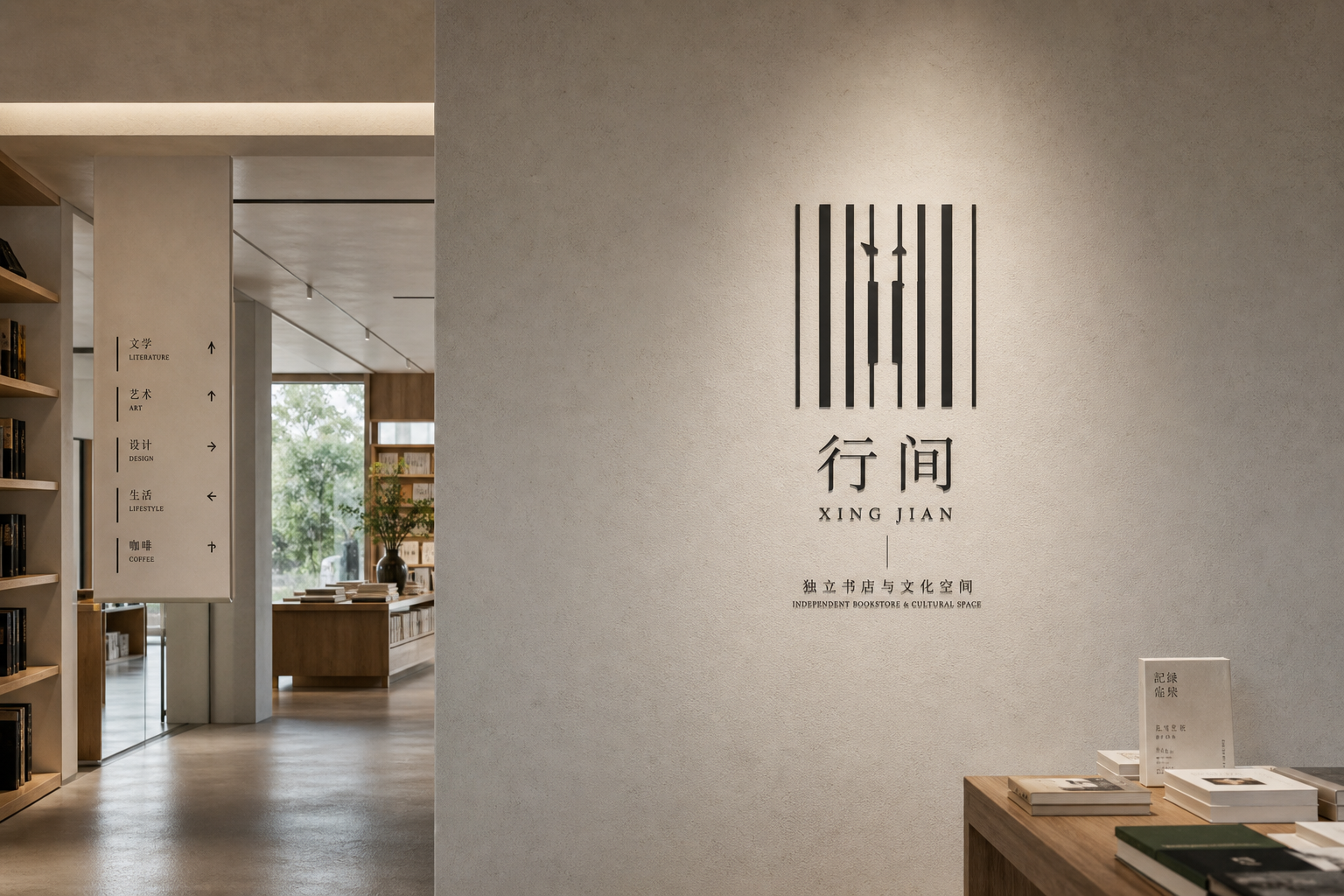 行间 墙面店招
